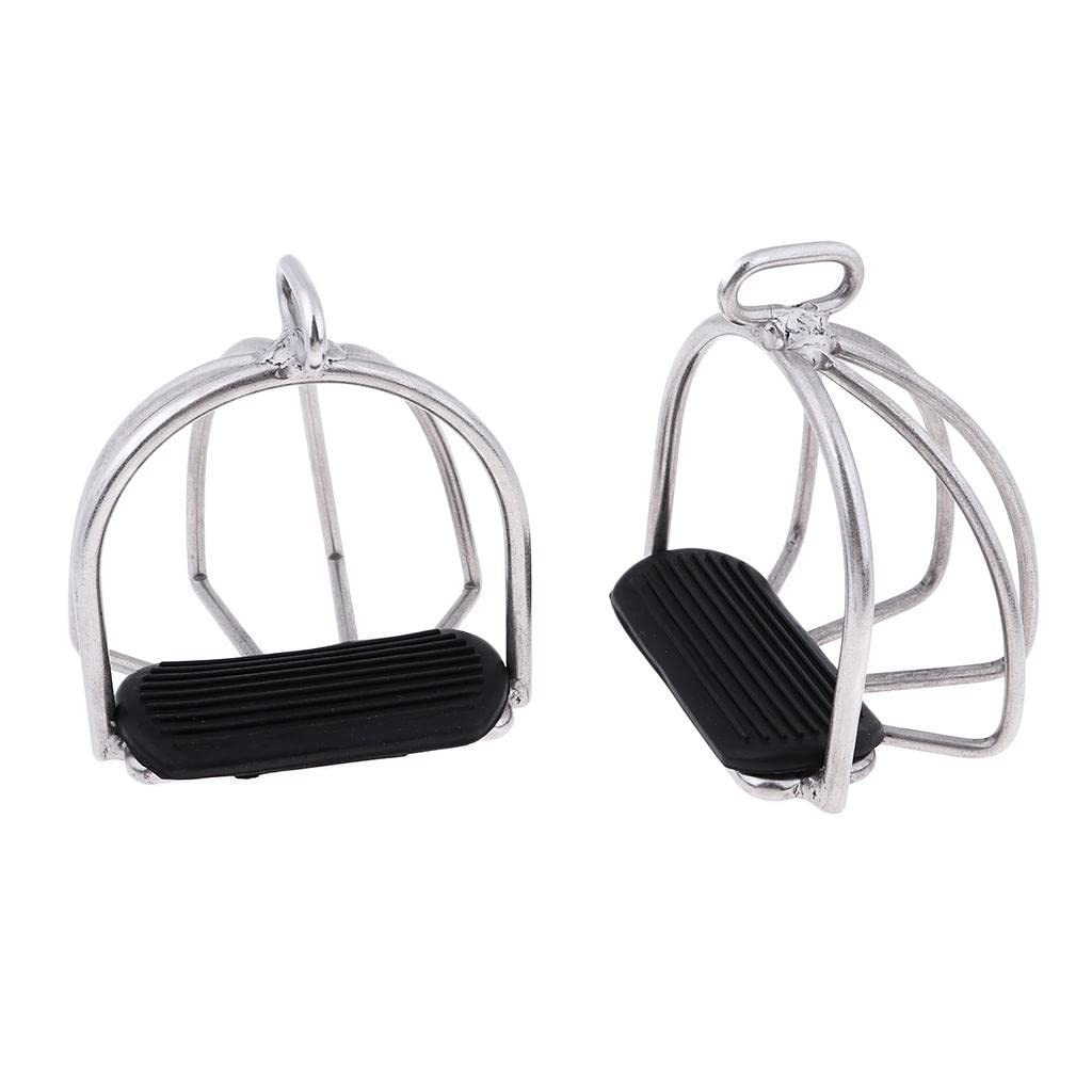 Antiscivolo Staffe Gabbia Acciaio Inox | staffa sicurezza, equitazione, gomma