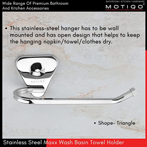 Image of Stainless Steel Wall Mounted Towel Hanger Towel Napkin Ring Bathroom /Kitchen Towel Holder Towel Hanger with Chrome Finish Silver Bathroom Accessories (Napkin Holder, Pack of 2)