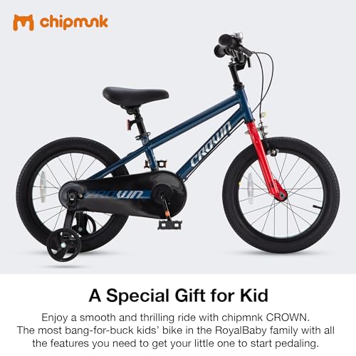 Image of Chipmunk Kids Bike 12 14 16 18 Inch Bicycle with Training Wheels Beginners Boys Girls Ages 3-10 Years Multiple Colors