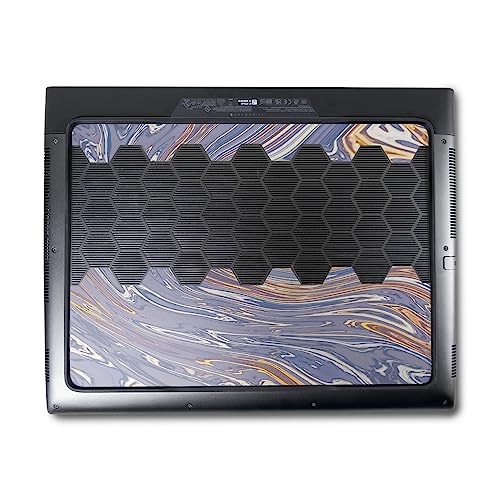 Image of MightySkins Skin Compatible with Alienware M18 R1 (2023) Full Wrap Kit - Liquid Silver | Protective, Durable, and Unique Vinyl Decal wrap Cover | Easy to Apply & Change Styles | Made in The USA