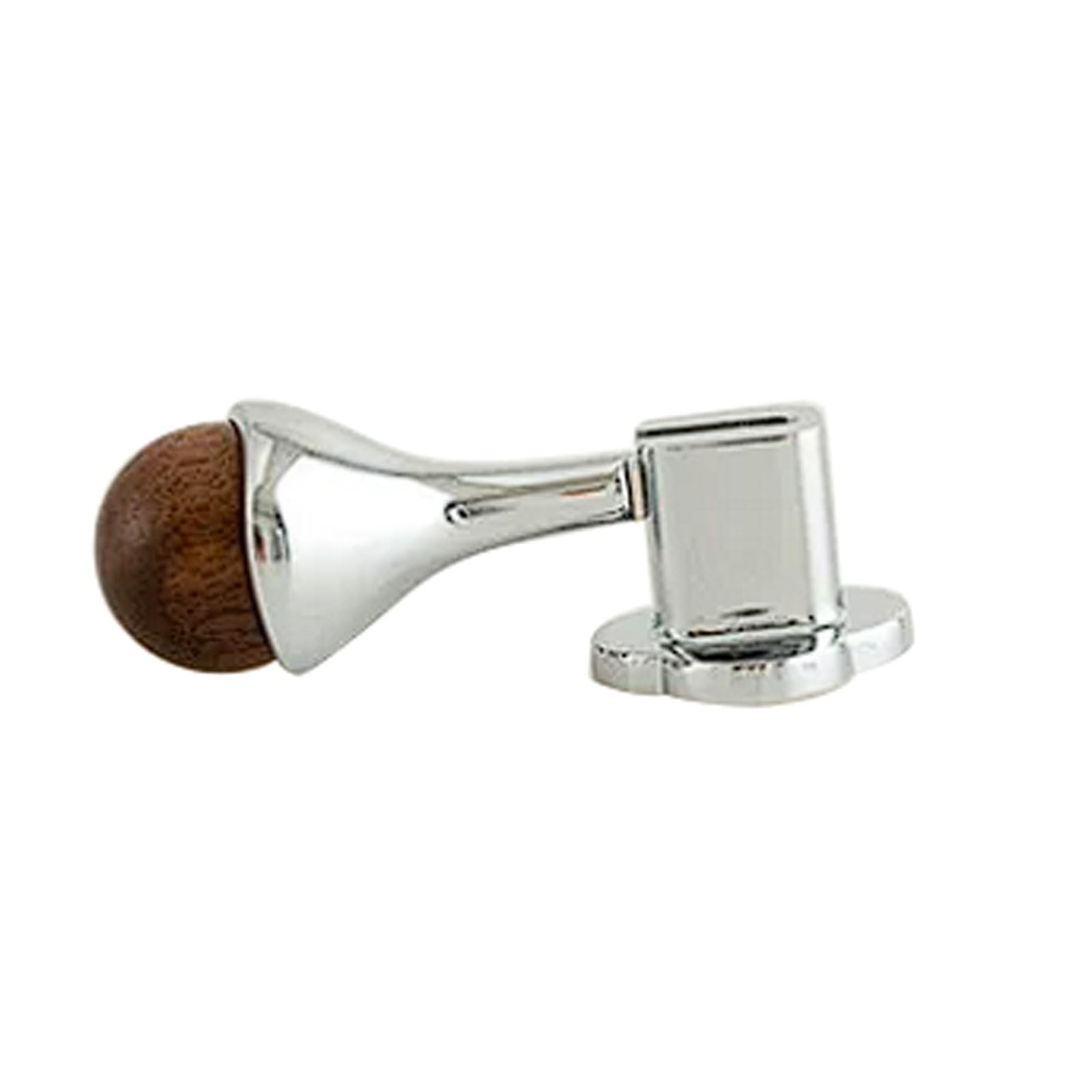 CHENHOJU Cabinet Pulls Teardrop Design, Flat Floral Base, Vintage Walnut Wood and Brass for Drawers and Wardrobes Cabinet Pulls(Silver)