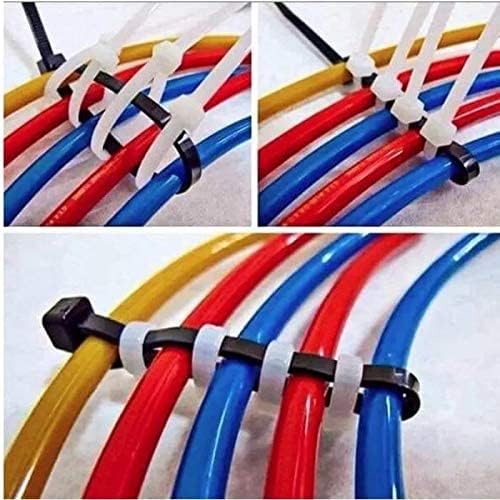 Akyandoo Kabelbinder Set - 100 Stück Starke Nylon Kabelbinder In Schwarz/Weiß