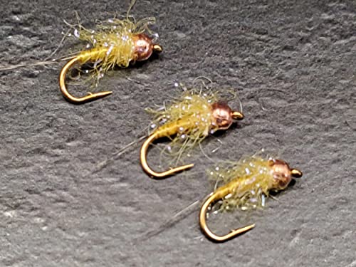 Tungsten Bead Flash Nymph, Tungsten Bead Head Nymph #16 3 Pack #18 Light
