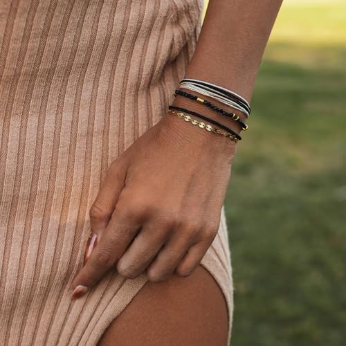 Pura Vida Bracelet Midnight Bracelet Stack, 3 Stackable Bracelets for Women4