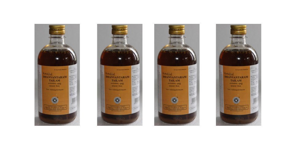 Kottakkal Dhanvantaram tailam 200ml (Lot de 4)