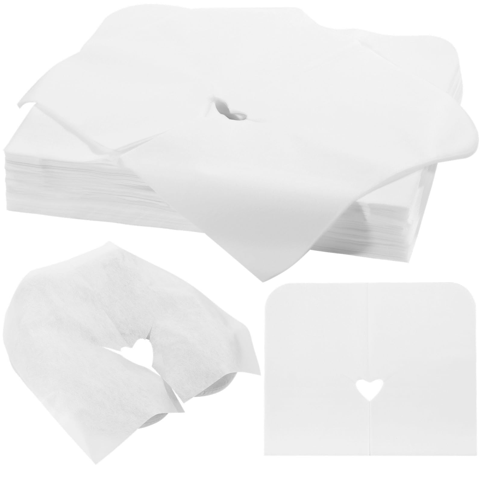 Bosreroy 300-Pack Disposable Headrest Covers for Massage Tables, Single Use Face Cradle Covers for Skincare Professionals, Hygienic Cushions for Massage Chairs
