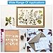 PATIKIL Transparent Flower Vinyl Stickers, 80 Sheet Waterproof PET Flowers Decals Floral Stickers for Scrapbook Journaling Crafts DIY Water Bottles, Light Pink