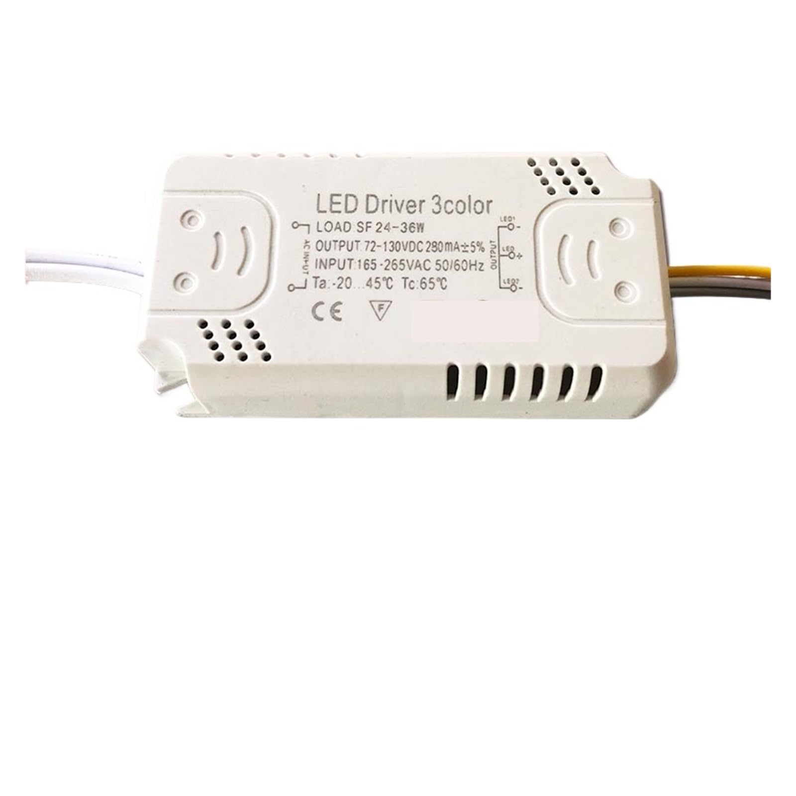 Ballast pilote LED ultra-mince transformateur trois couleurs 24-36W pour lampe