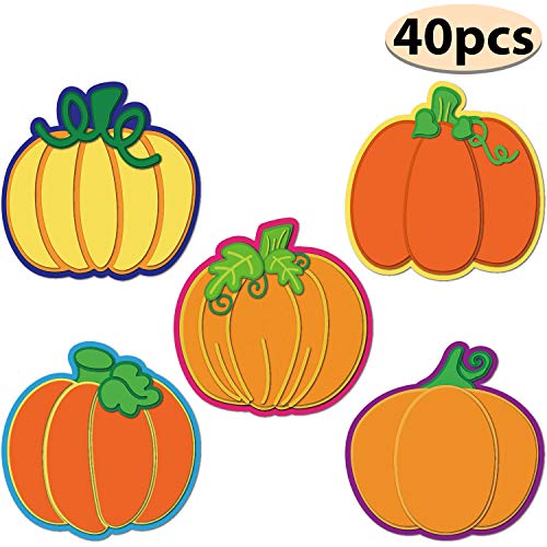 Thanksgiving Pumpkin Cutouts Classroom Decoration Pumpkin Colorful Cutouts with Glue Point Dots