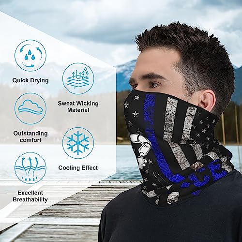 Image of 4Pcs Magic Headwear Neck Gaiter Tube Scarf Headbands Bandana Balaclava for Outdoor Running Cycling Skating Work Out