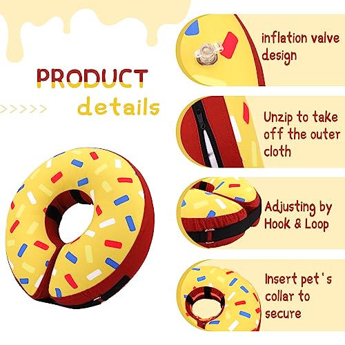 Image of Supet Inflatable Dog Cone Collar for Large Medium Small Dogs, Soft Cone Collar for Dogs Cats, ECollar Doggie Neck Donut Dog Cone Alternative After Surgery
