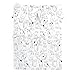 Wake In Cloud - Cats Bed Sheets, 100% Cotton, 4-Piece Sheet Set, Cute Cat Kitty Kitten Animal Drawing Pattern Printed Bedding, Deep Pocket, White Black, King Size