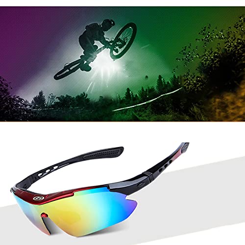Lunettes de soleil de cyclisme modulables à 5 écrans interchangeables anti UV