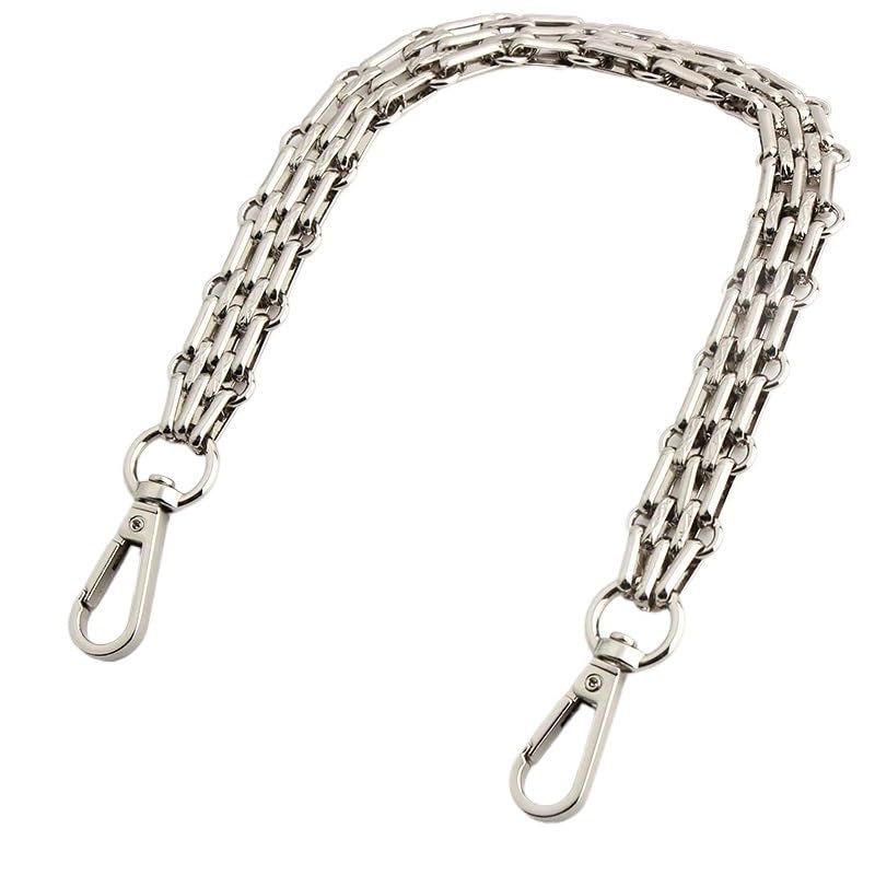 Cadena para Bolso 30-60-100-120cm 16mm Plata Pulida Bolso Cadena de Metal Correa de Bolso Cadena de Hombro DIY Cadena de Bolso Cruzado Cadena Bolso(Total 60cm)