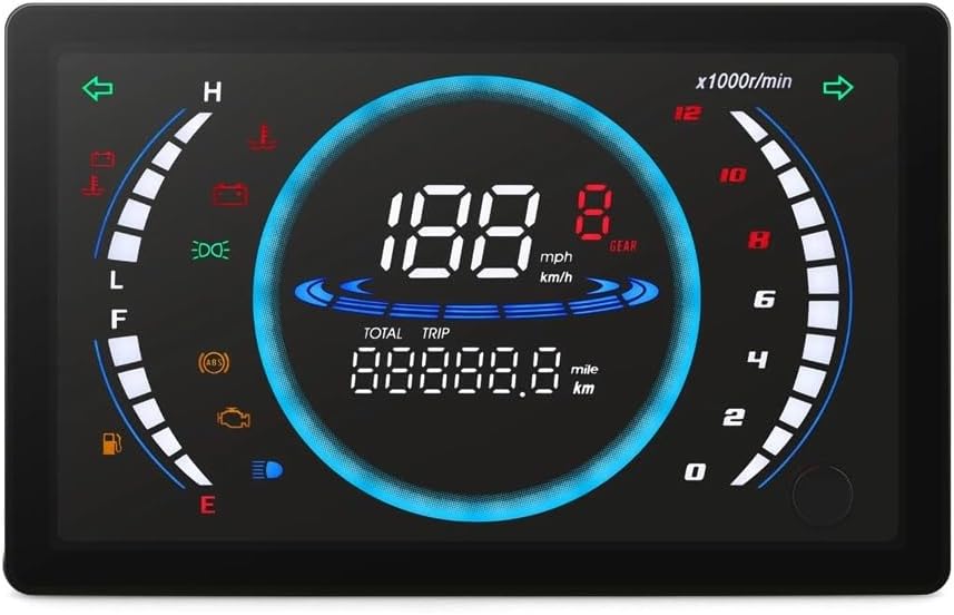Motorcycle Odometer Gauge 12V Universal Dashboard Motorcycle Tachometer Motobike RPM Fuel Board With Sensor 199km/h Total Mileage