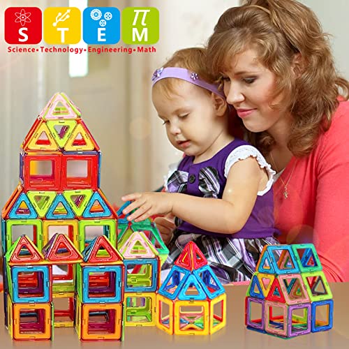 Magnetic Tiles For 3 4 5 6 7 8+ Year Old Boys Girls Upgrade Magnetic Building Blocks Set Educational Stem Toys Christmas Birthday Gift Toys For 3+ Year Old Boys And Girls (40Pcs Magnetic Tiles) #TOP6
