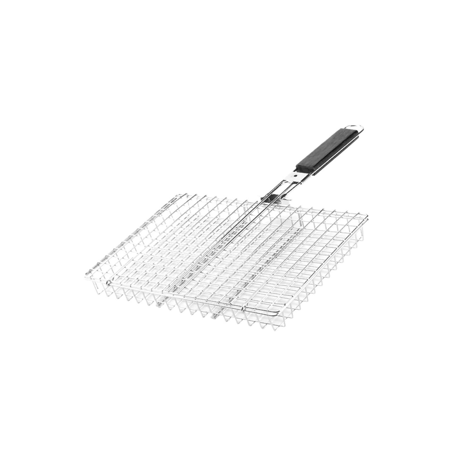 Cestino for grigliare il pesce for barbecue Accessori durevoli for griglia Porta clip compatibile for bistecche di carne da campeggio all'aperto