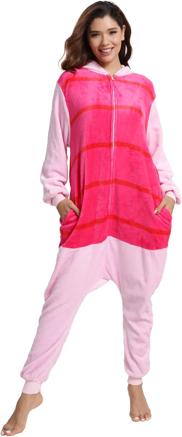 Unisex Adult Animal Onesie Pajamas, Mens Womens Flannel Halloween Cosplay Costume/Homewear/Sleepwear - Image 2