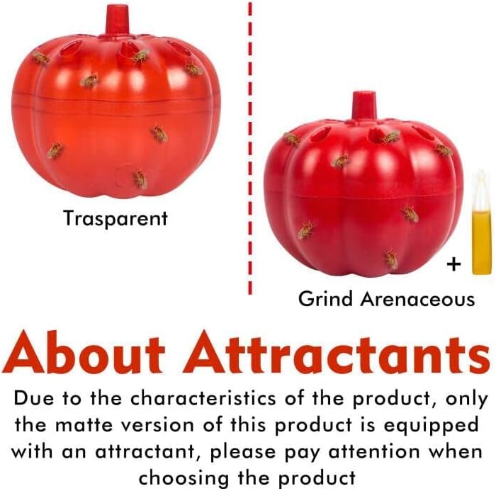 Dwcom 2 Pack Fruit Fly Traps Indoor, Fly Trap for Plants/Home, Gnat Killer Catcher Indoors, Fungus Gnat Apple Shaped Trap