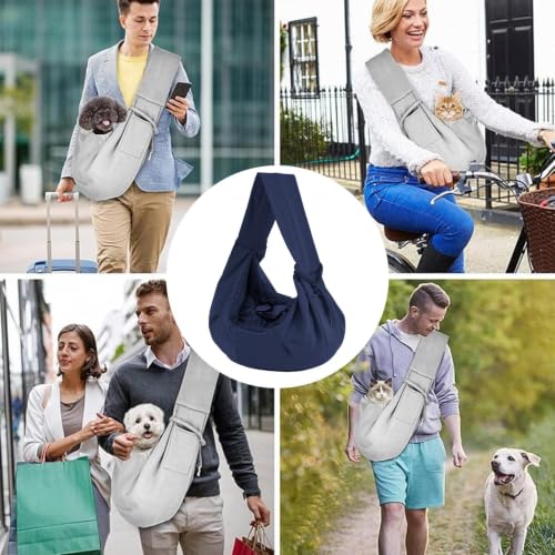 Bolsa de transporte reversible para gatos y cachorros con bolsillo extra 5