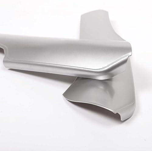 Miniatura 8 de YIWANG - Embellecedor para consola central de coche de ABS cromado, 2 CV, para Toyota Land Cruiser Prado FJ150 150 2014-2019, Plateado