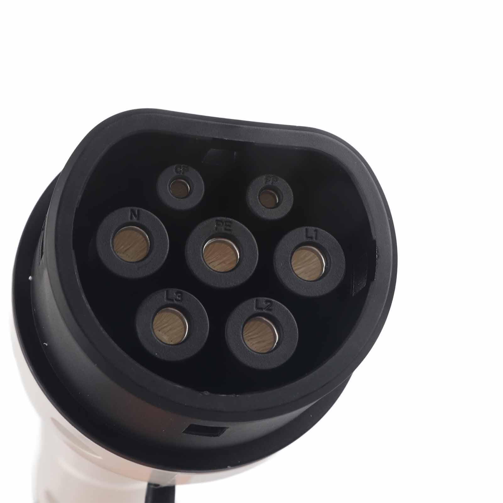 Tbest Kabel ładujący EV Typ 2 do 415 V 11 KW 5 M Wytrzymała Wodoodporna Wtyczka Samochodu Elektrycznego z Certyfikatem CE TUV UKCA dla Tesli