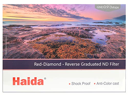 HAIDA(ハイダ) 角型フィルター レッドダイヤモンド リバースグラデーション ND0.9(8x) フィルター 100*150mm HD4291 M10シリーズ専用 光量調節 部分減光用 光学ガラス使用 撥水防汚ナノコーティング 角形フィルター 【国内正規品】
