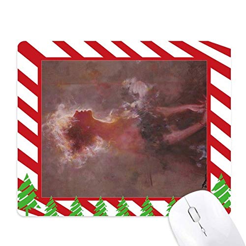 Tapis de souris Clair de lune XJJ peinture à l'huile canne de Noël bureau ordi