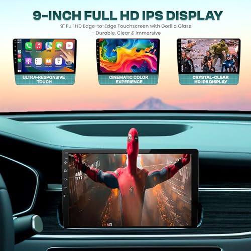 Image of Trony 9 inch Android 14 Car Stereo for Mahindra XUV300 | 4GB+64GB | CarPlay & Android Auto | Full HD Touch | WiFi | GPS | Bluetooth | DSP Sound | Reverse Camera | Frame | 1 Year Warranty