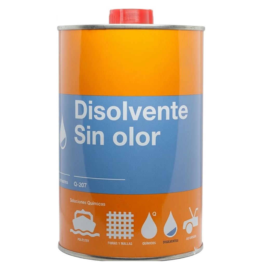 Suinga Disolvente Sin Olor de Alto Rendimiento 1 Litro | Pack 12 Limpiadores de Resinas Poliester y Herramientas de Pintura | Diluyente Especial 12 L para Fibra de Vidrio y Carroceria
