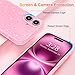 Hython Case for iPhone 16 Case Glitter Cute Sparkly Shiny Bling Sparkle Phone Cases 6.1