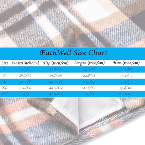 Midi Plaid Skirts for Women 2025 Fall Winter Knee Length Pencil Wool Skirt with Slit4