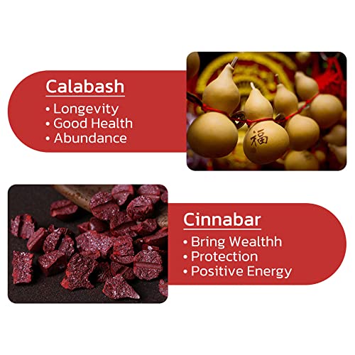 Pulsera FengShui Calabash Cinnabar Roja para la Suerte miniatura 4