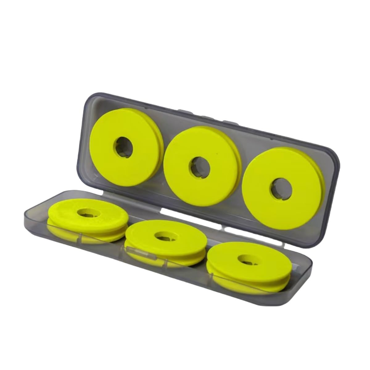 Lenza di Pesca stoccaggio,6 Pezzi Bobine da Pesca in Schiuma Porta Terminali Pesca Bobine Avvolgilenza Schiuma Bordo di avvolgimento di Pesca della Schiuma,con Scatola in Plastica