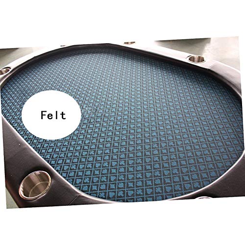 Klappbarer runder Pokertisch für 8 Spieler, mit gepolsterter Schiene und integriertem Getränkehalter, 102 cm Durchmesser – Bild 5