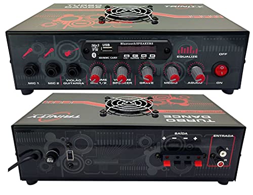 Amplificador de Mesa Trinity Turbo Dance Com BLUETOOTH, Entrada USB e Rádio FM 5.1 300W RMS 2 Canais