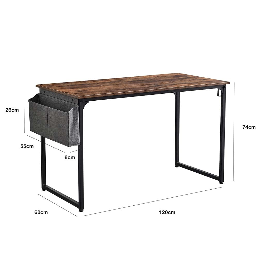 Bakaji Desk Table Computer Holder MDF Wood Metal Structure - Dettaglio