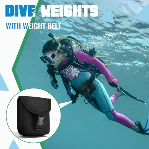 Tellegloww 2 Pack 2.2 Lbs Scuba Diving Weight System with 2 Black Nylon Belt Pockets for Buoyancy Control, Freediving, Spearfishing by Tellegloww - Image 4