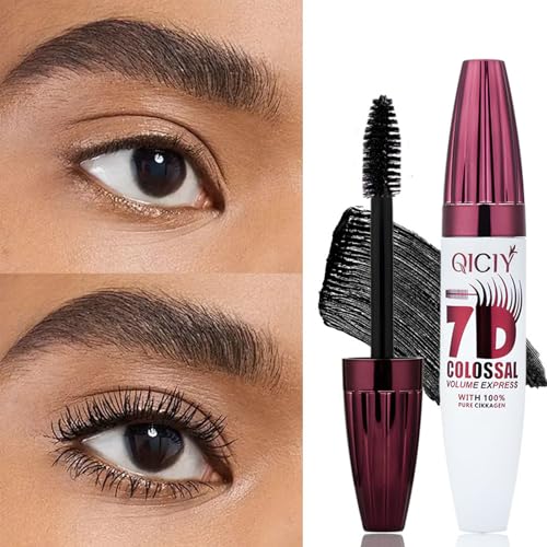 Image of 7D Mascara Ultra Black Volumizing & Lengthening, Waterproof Smudge Proof, Curling Effect, 24H Flawless Wear