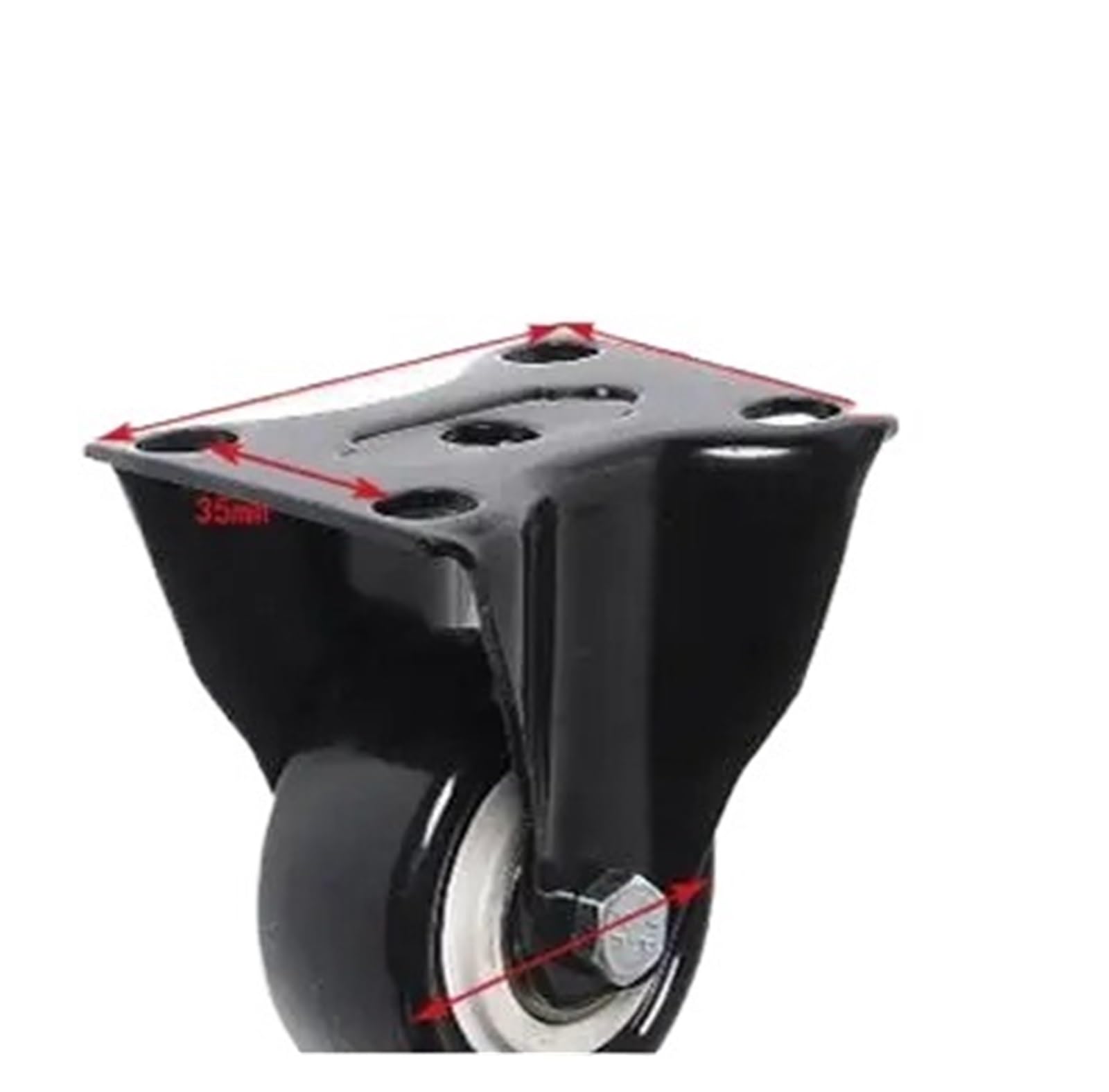 MXXDMOPD 4 Pieces/lot 2 inch casters with Brakes PU Wheels Polyurethane Furniture Speakers Mute(2 Inch Fixed)