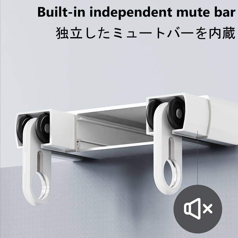 Heavy Du Tringle de plafond à double rangée de 2,3 m pour séparateur de pièce, parfaite pour salon, chambre à coucher, hôpital, design en métal