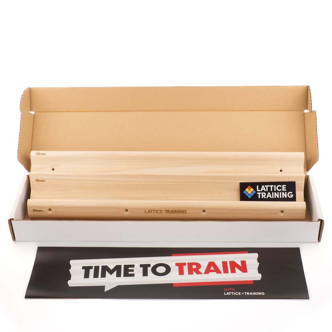 Lattice Training Entramado Triple peldaño Hangboard, Unisex, Madera, Talla única