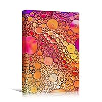 Canvas Wall Art Organic Arrangement Abstract Colorful Contemporary Hallway Mixed Media Multicolor Patterns - 12x18 inches