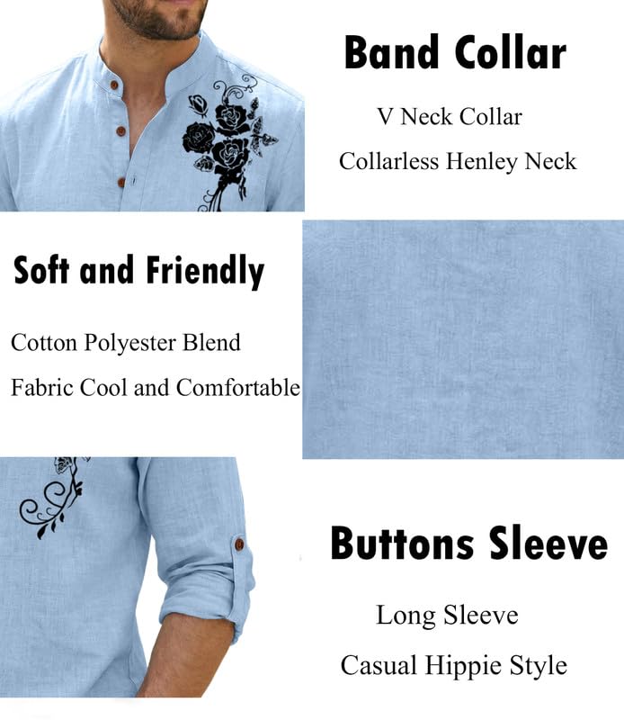 Image of Zombom Men's Cotton Polyester Blend Mandarin Collar Self One Design Printed Full Sleeve Regular Fit Casual Short Kurta