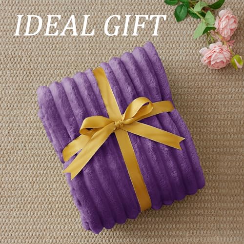 BEDELITE Ribbed Purple Throw Blanket for Couch, 50"x60" by BEDELITE - Used condition - Image 7