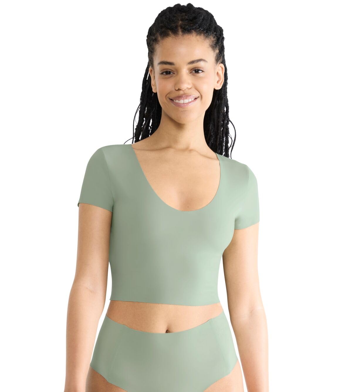 Sloggi Damen Zero Feel 2.0 Crop Top Undershirt (1er Pack)