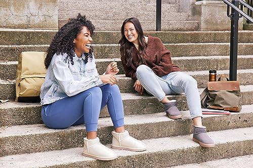 Dearfoams Women's Fireside Bathurst-Shearling Water Resistant Durable Memory Foam Slipper Ankle Boot3