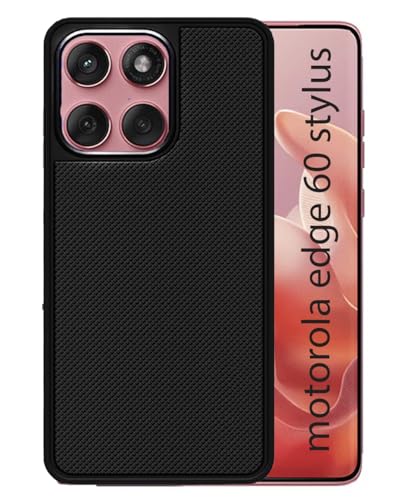 Image of Back Cover Case Compatible for Motorola Edge 60 Stylus (Textured Grip Design | Camera Protetion | Slim and Light Weight | Soft Touch and Feel | Black)