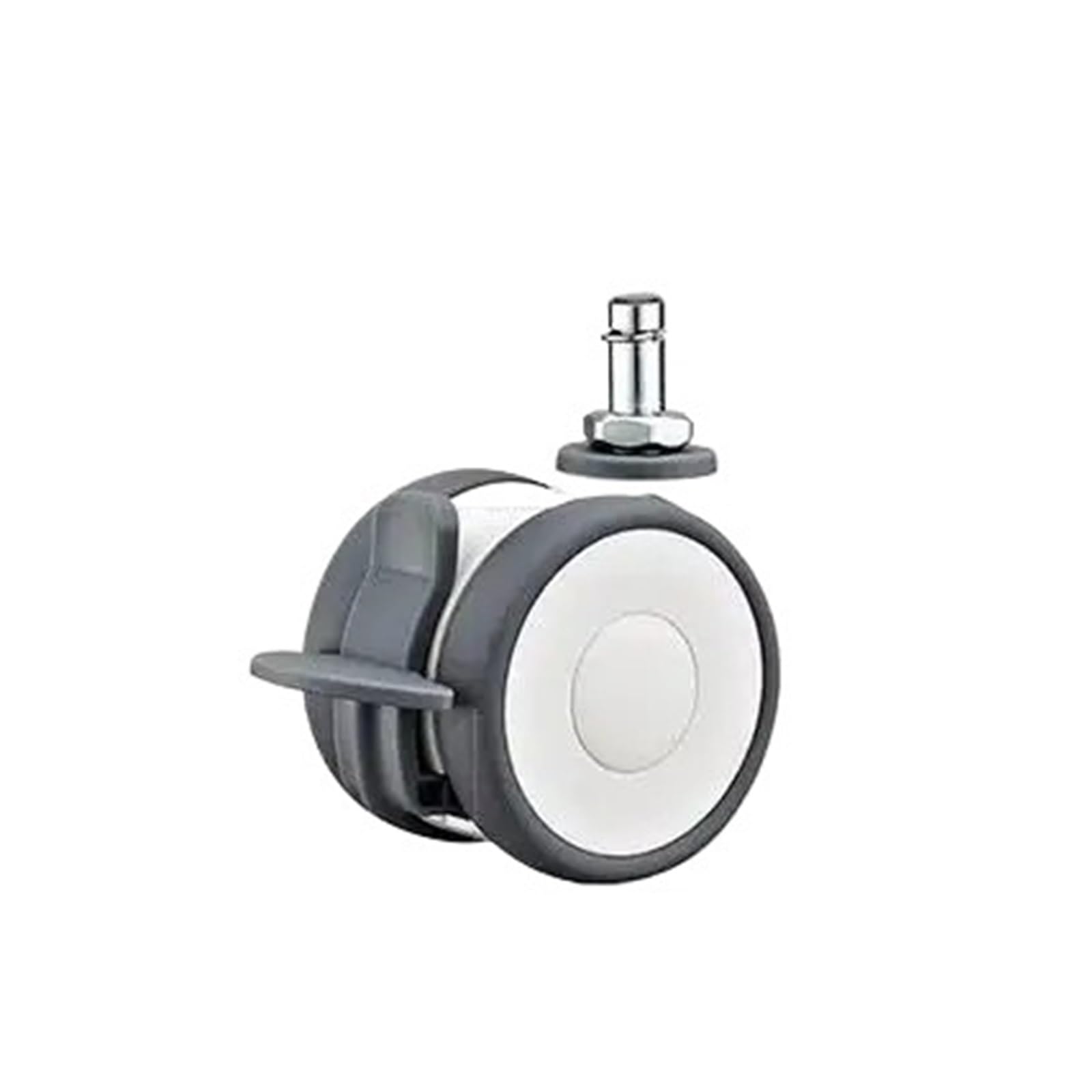 Mxxdmopd D-2 2 Pieces/Lot .5 Inch Full Plastic Double Caster Swivel Wheel/Screw/Flat Bottom Silent Wheel(D-2)