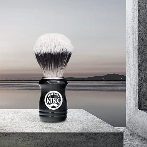 Kikc Handmade Synthetic Shaving Brush - Shave Brush For Wet Shave With Shaving Cream & Soap- Best Shave Of Your Life For Safety Razor, Double Edge Razor, Straight Razor Or Shaving Razor #TOP5